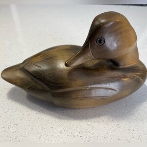 Vintage Hand Carved Wooden Bufflehead Duck by Hummel Woodworking. Waterloo 9.5”L